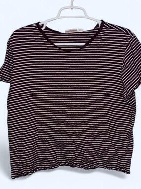 SO Black and White Fitted Ribbed Short Sleeve Tee